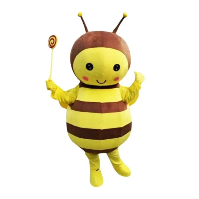 Plush Bee Mascot Costume Professional Engaging Brand Ambassador