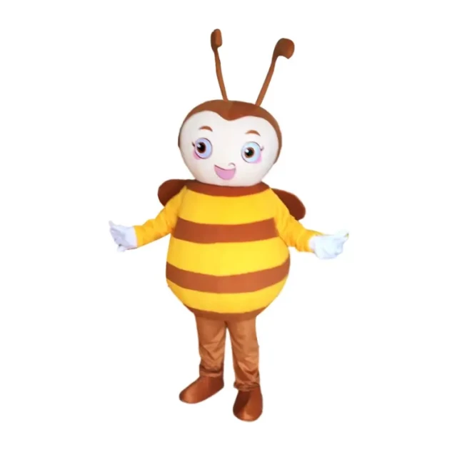 Charming Bee Mascot Costume Professional Engaging Brand Ambassador