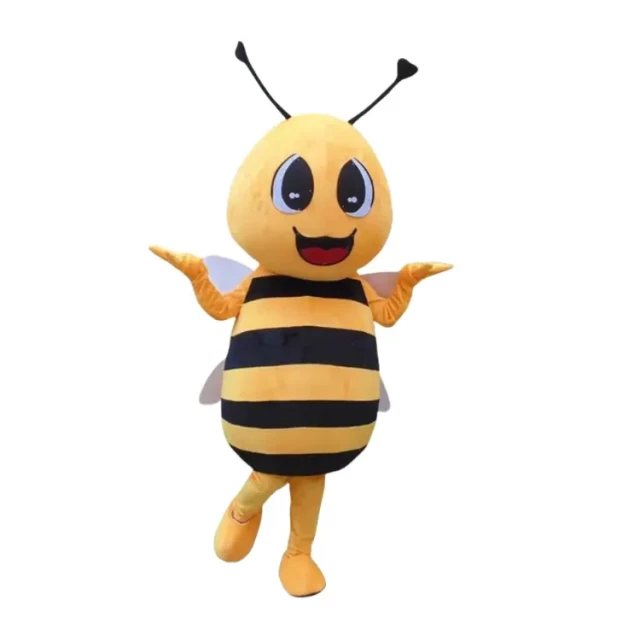 Friendly Bee Mascot Costume Vibrant Engaging Promotional Asset