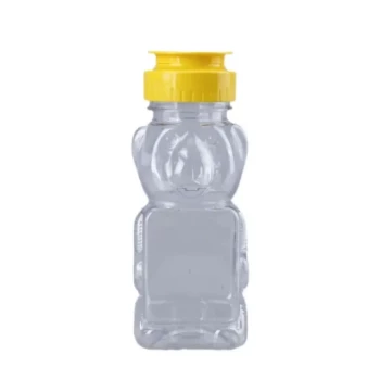 Frascos Classic Honey Bear com tampa doseadora flip top para adoçantes líquidos
