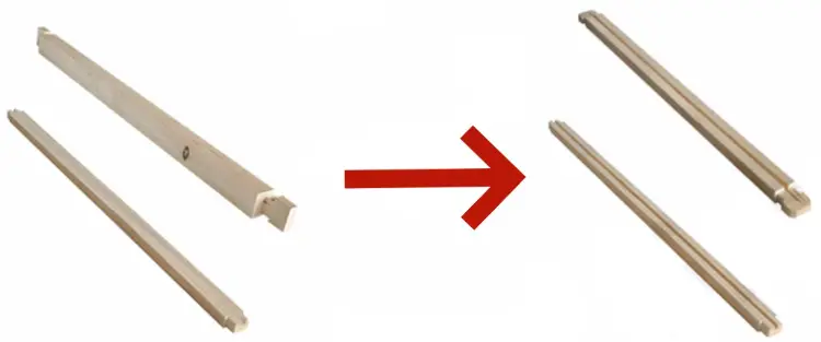 Vista detalhada da máquina de ranhurar quadros de abelhas HONESTBEE