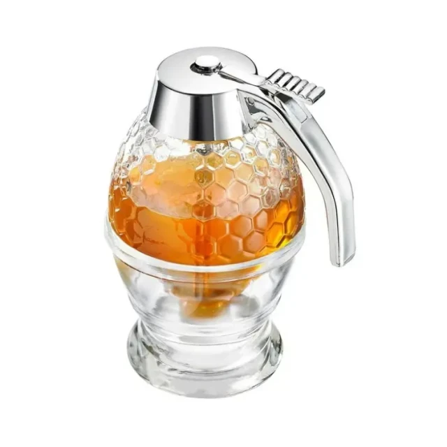 Distributeur de miel sans goutte en nid d'abeille