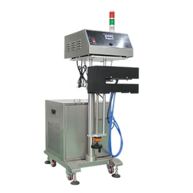 Machine professionnelle à sceller par induction, refroidie à l'eau, pour bouteilles et récipients