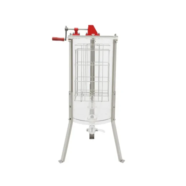 HONESTBEE Extractor de Miel Acrílico Manual de 2 Bastidores Equipo Apícola