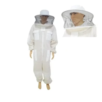 Premium Three Layer Ventilated Bee Suit with Round Veil