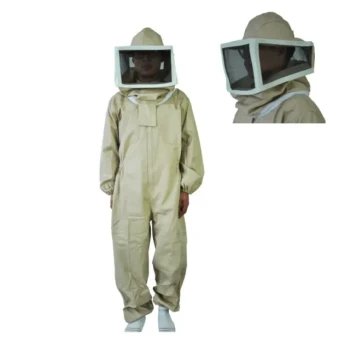 Professional Beekeeper Suit with Square Folding Cotton Veil