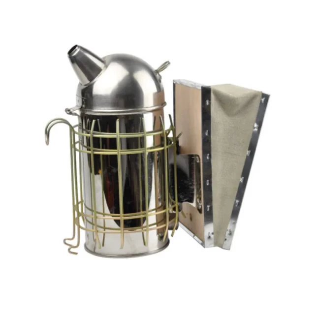11-Inch Stainless Steel Bee Hive Smoker With 3 Smoker Fuel Pucks - Good Land Bee Supply GLSMKR